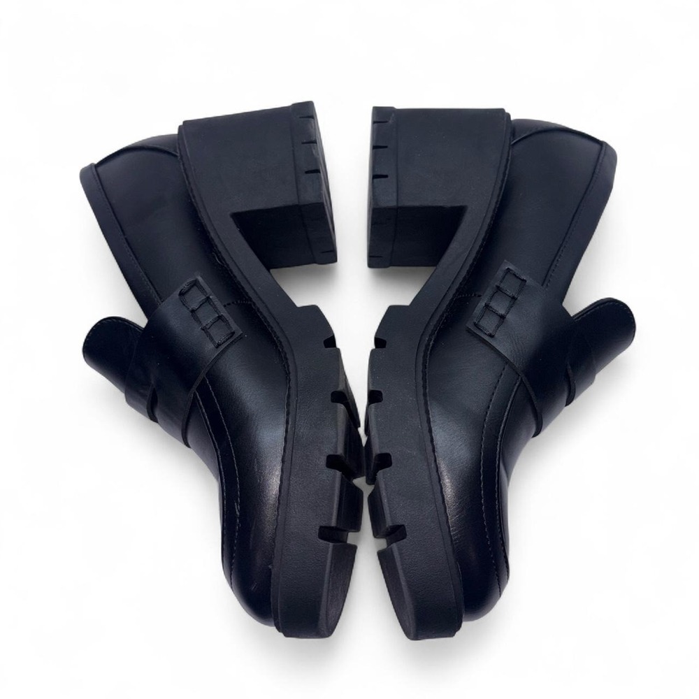 Esprit Regina Platform Loafers Womens 7.5 Black Chunky Block Heel E3REG02 Esprit